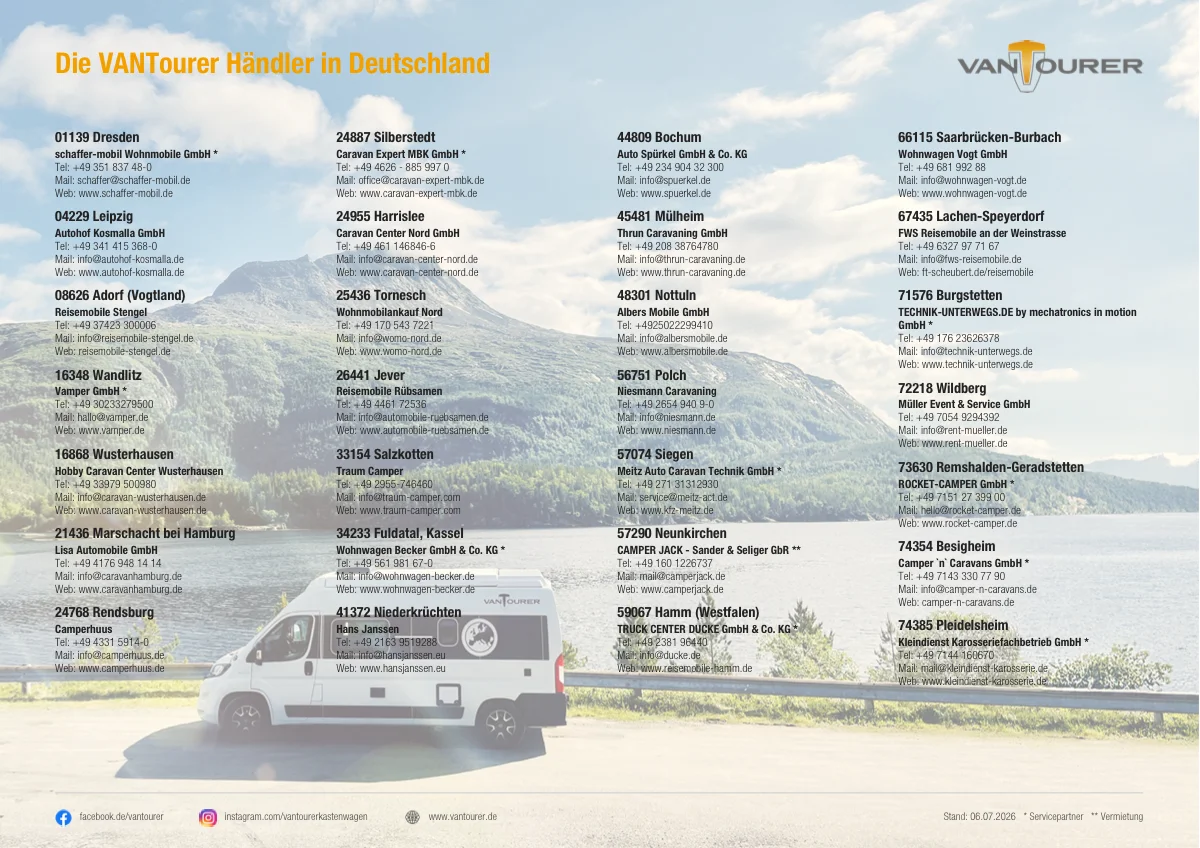 VANTourer Händlerlisten-Generator